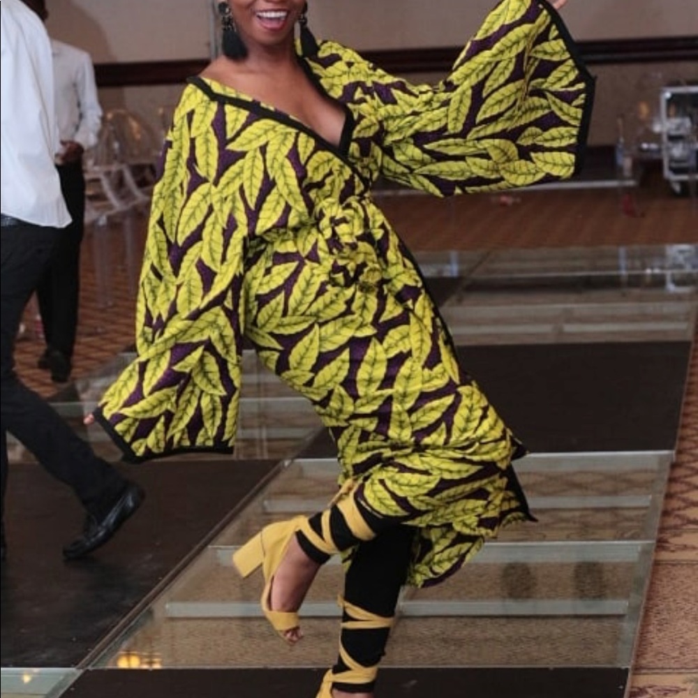 African print kimono